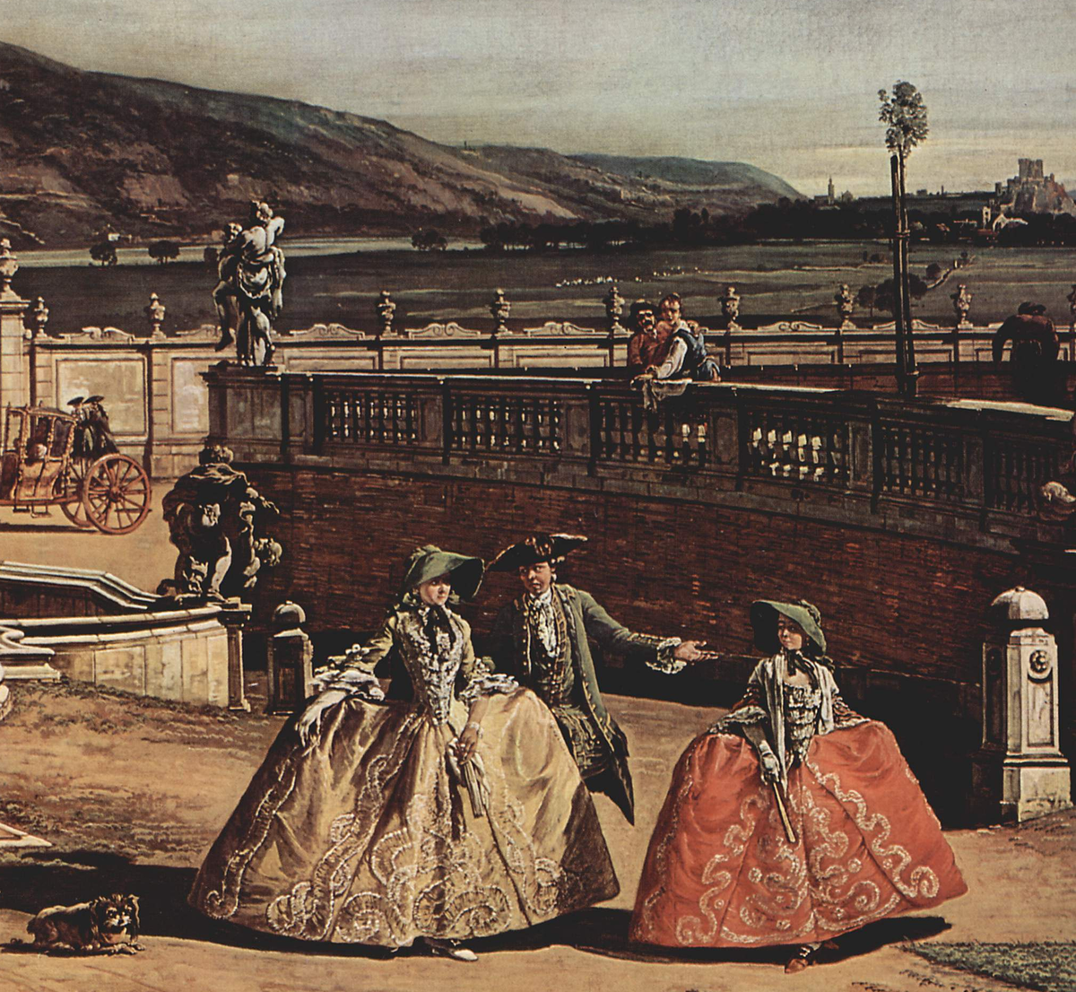 Деталь картины "Прогулка в Шлосс-Хофе" Бернардо Беллотто (Каналетто), 1758-61. (сс) Wikimedia Commons