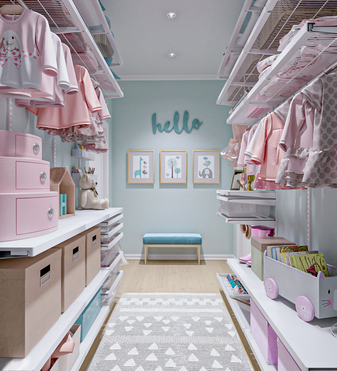 Гардеробная Elfa в детской