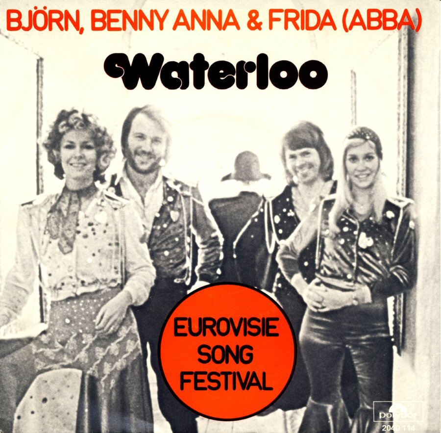 Обложка нидерландского сингла "Waterloo" шведской поп-группы ABBA