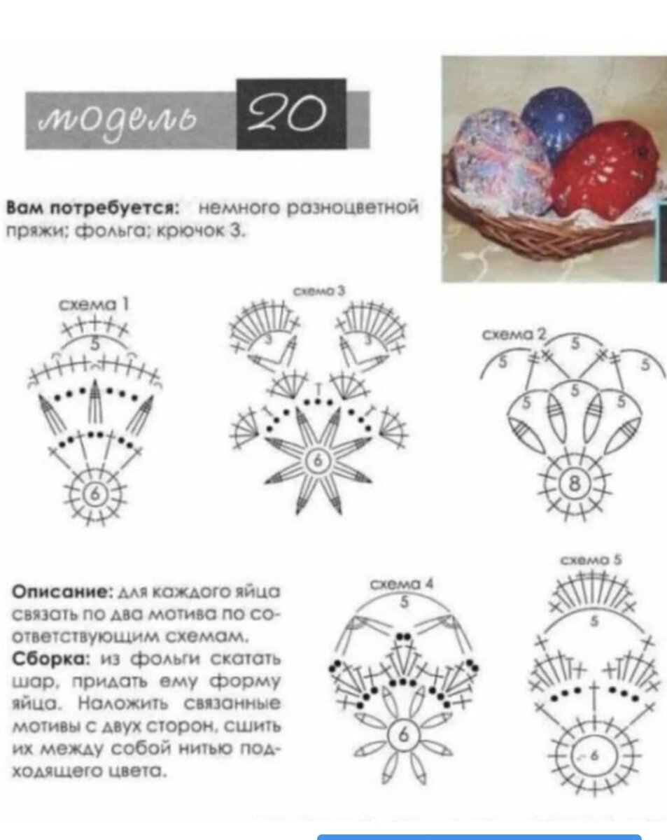 Чехол мешочек для пасхального яйца крючком схемы