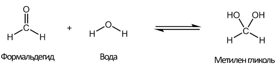 Альдегид с водой реакция. Формальдегид и вода реакция. Метилен гликоль+формальдегид. Формальдегид плюс вода. Метаналь и вода реакция.