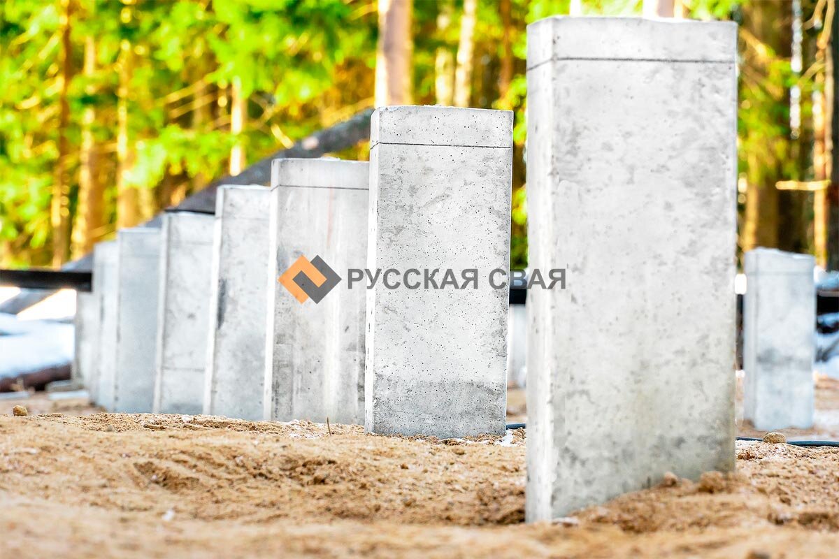 Монтаж железобетонных свай для дома в Заречье