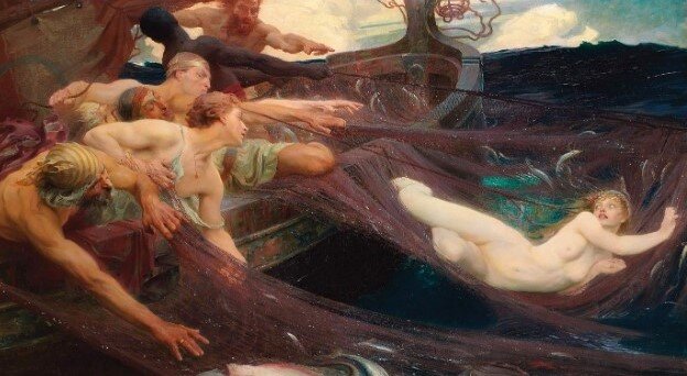 Герберт Джеймс Дрейпер. Морская дева 1894 год.
