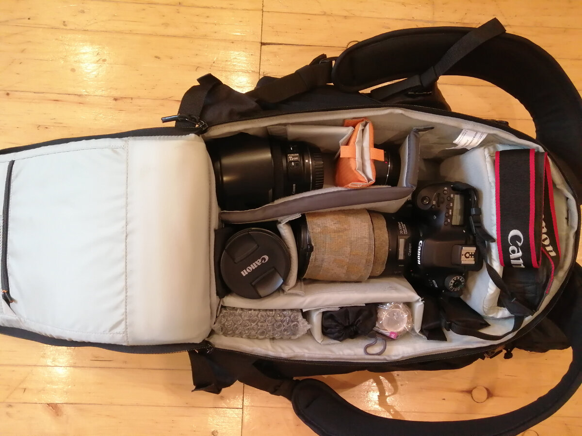 Рюкзак с фототехникой