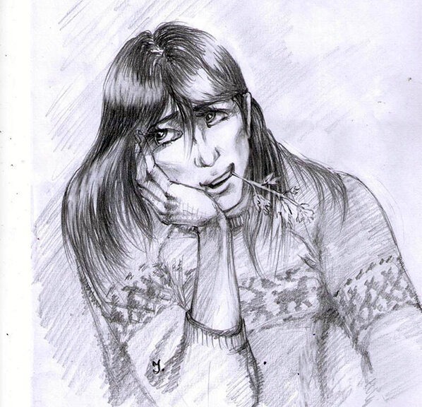 Алексей Ладо (Аль), портрет-иллюстрация Т. Рябенковой