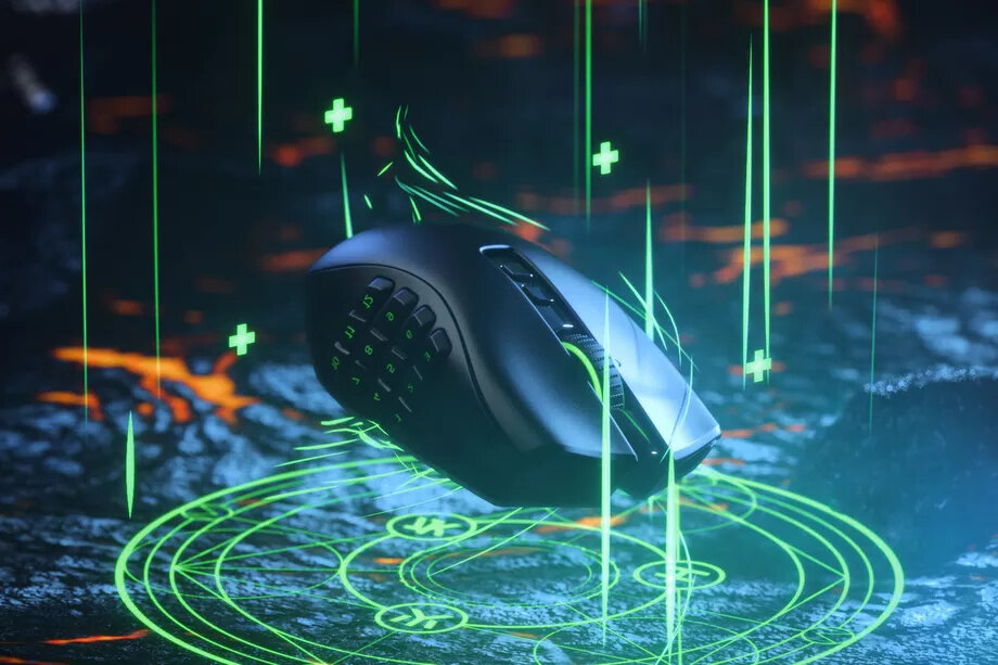 Новая беспроводная Naga Pro оснащена тремя сменными кнопочными панелями для соответствия вашему любимому жанру игр.