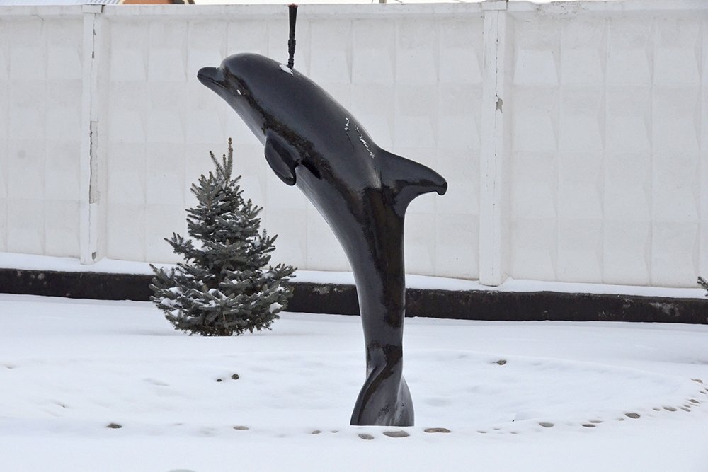 Свое неформальное название колония «Черный Дельфин» получила после того, как на ее территории появилась скульптура этого животного.