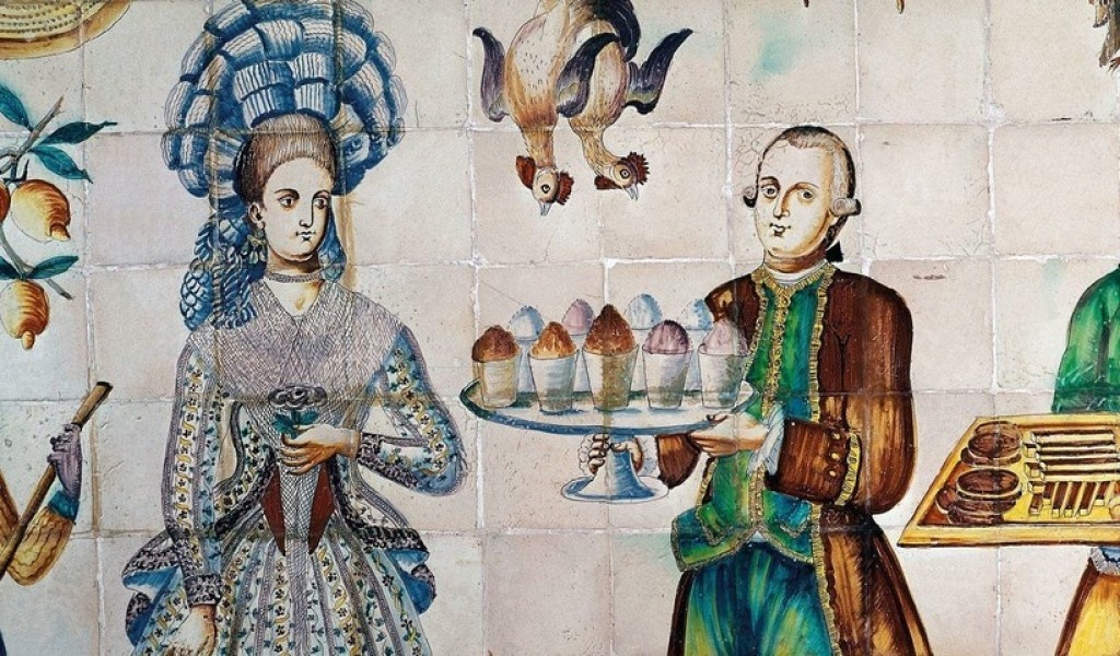 Официант, несущий поднос с замороженным десертом. Музей декоративного искусства, Мадрид