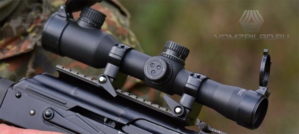Оптический прицел VOMZ Pilad установлен на оружие с помощью колец