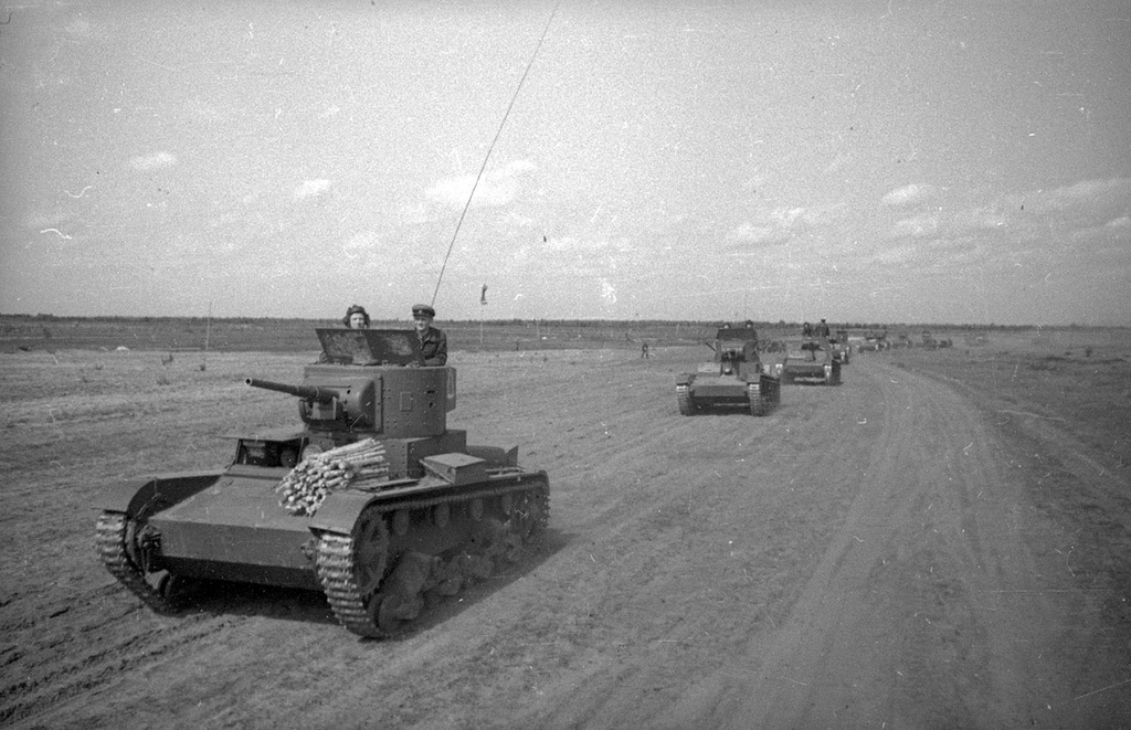 Танки Т-26 29-й лтбр брестском полигоне