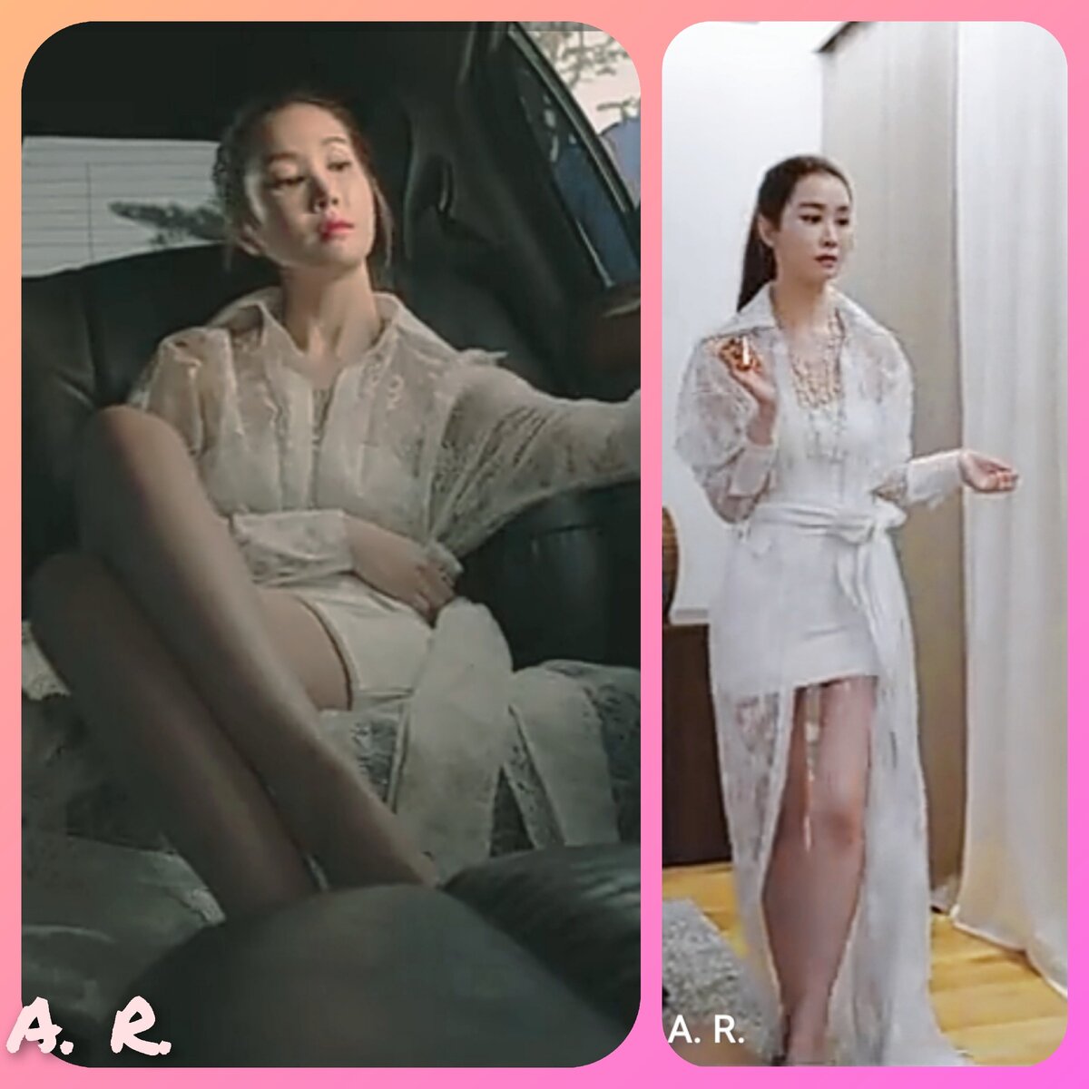 Первое появление А Мо Нэ. Эффектна во всём – во внешнем виде (платье) и в манерах (заказ Красной дорожки). Скрин автора