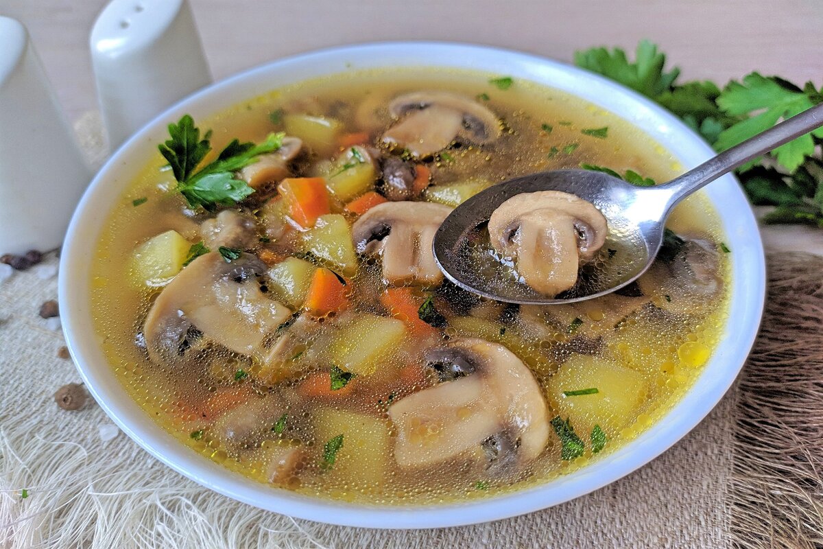 постный грибной суп 