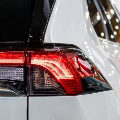    Close-up of the rear light of a modern car. Exterior details - image Валерий