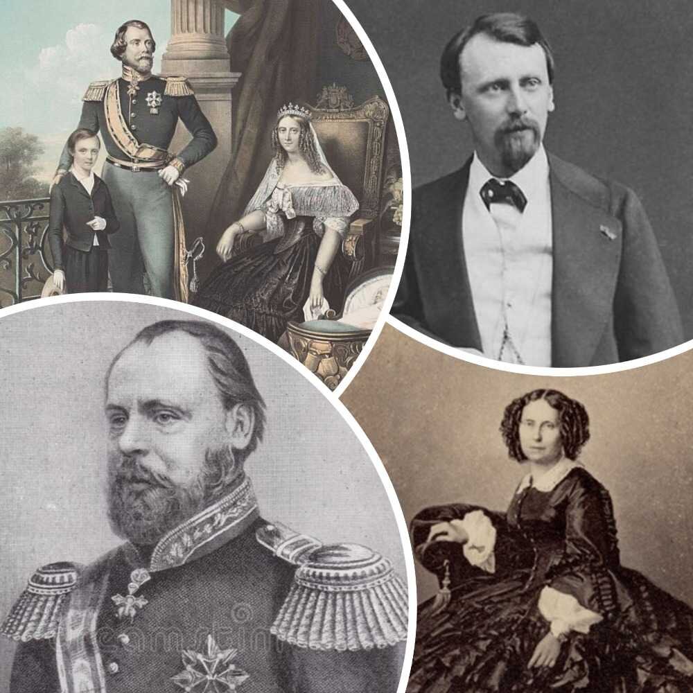 Король Вильгельм III и королева София. Принц Виллем.