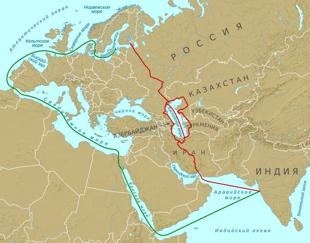 Зелёным обозначен стандартный маршрут, красным — предлагаемый маршрут коридора. *Изображение старое, из открытых источников. И если у вас есть карта с актуальными границами и нанесёнными маршрутами — присылайте, заменим.