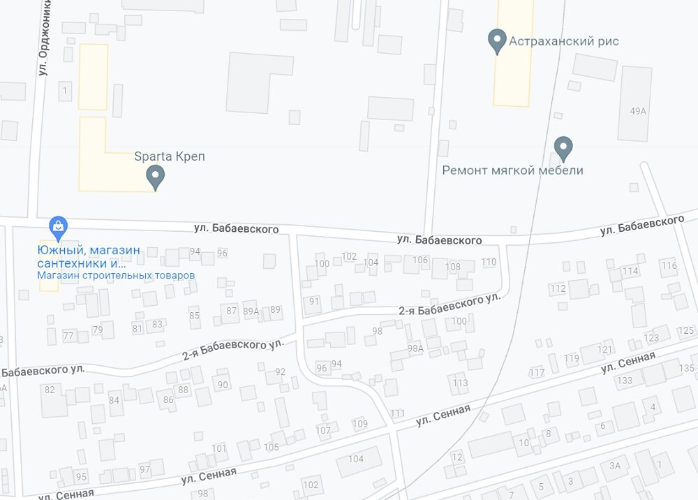 Карта микрорайона бабаевского в астрахани