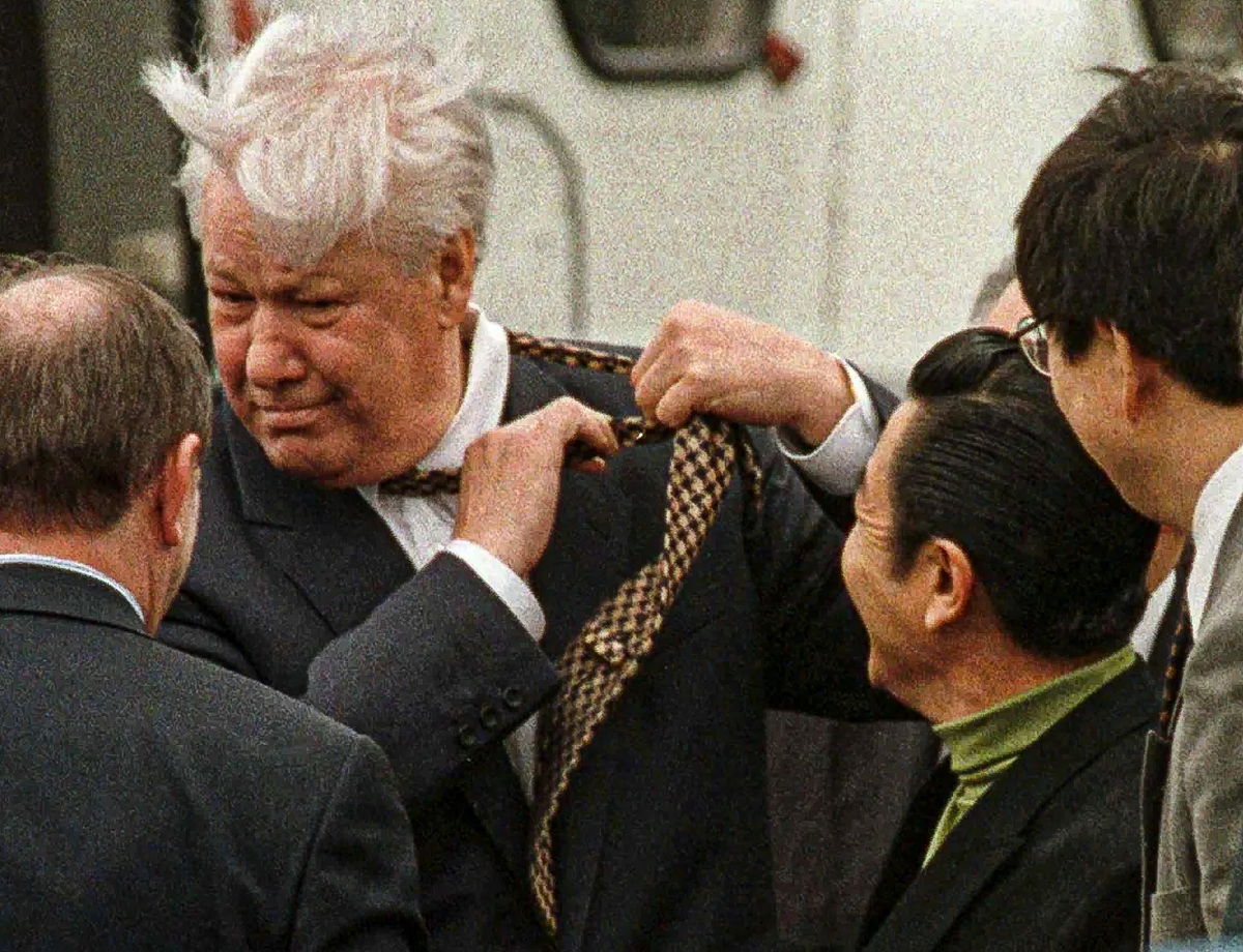 Борис Ельцин пьяный