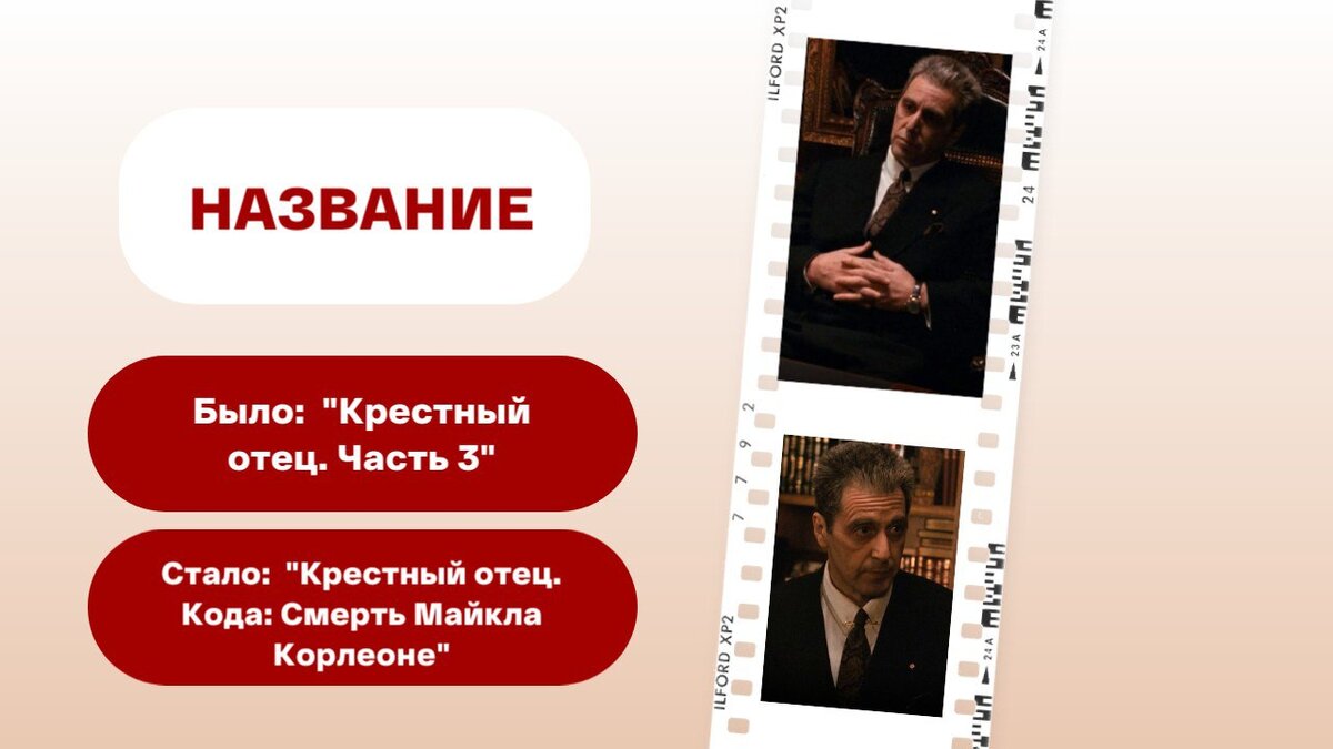 "Крестный отец 3": чем различаются версии 1990 и 2020 | СМОТРИМ | Дзен