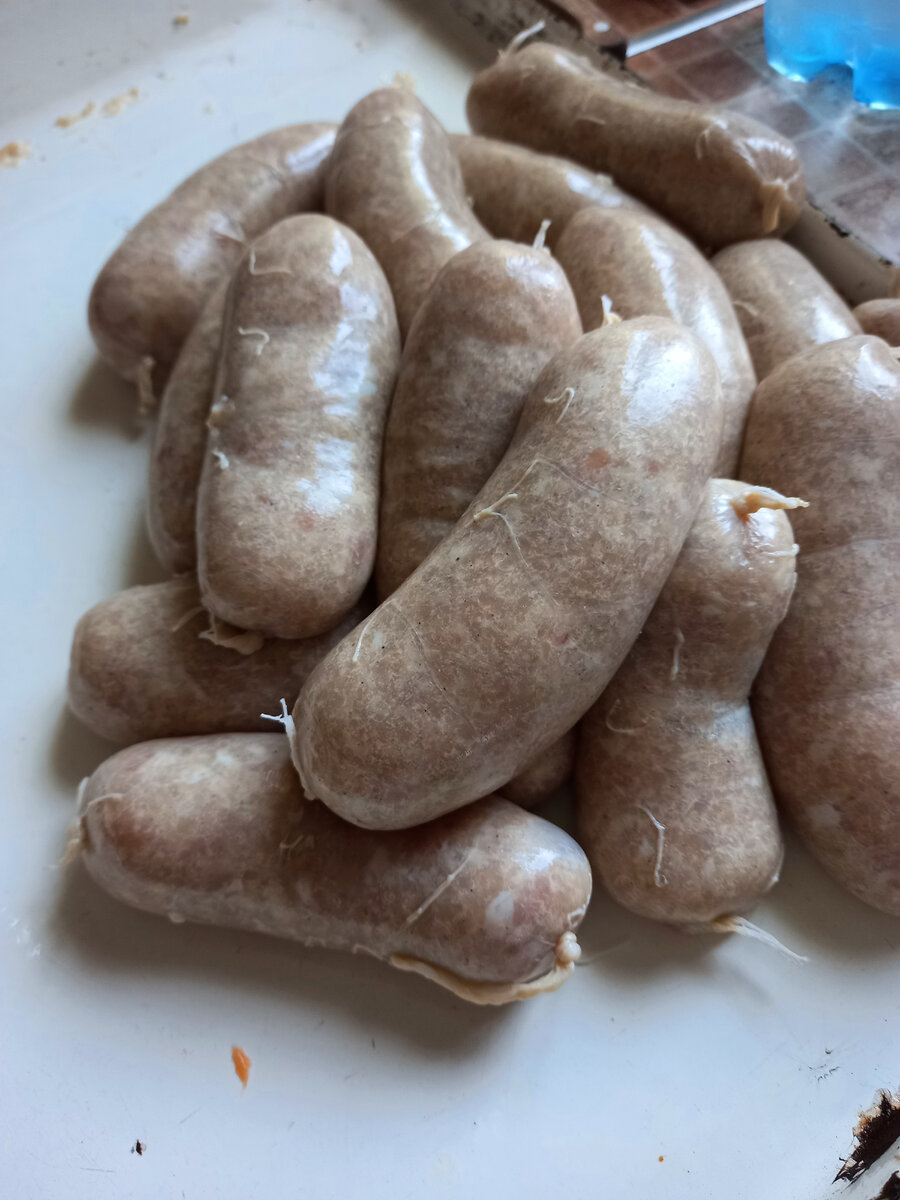 Вот они какие, куриные колбаски в сыром виде