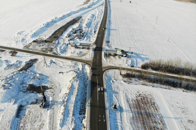    Перекрёсток дорог Красноярск – Элита.