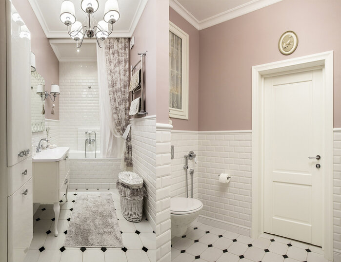 Прованс, гламур,шеби-шик... Романтичный интерьер "на любителя" в сталинке 55 кв.м.