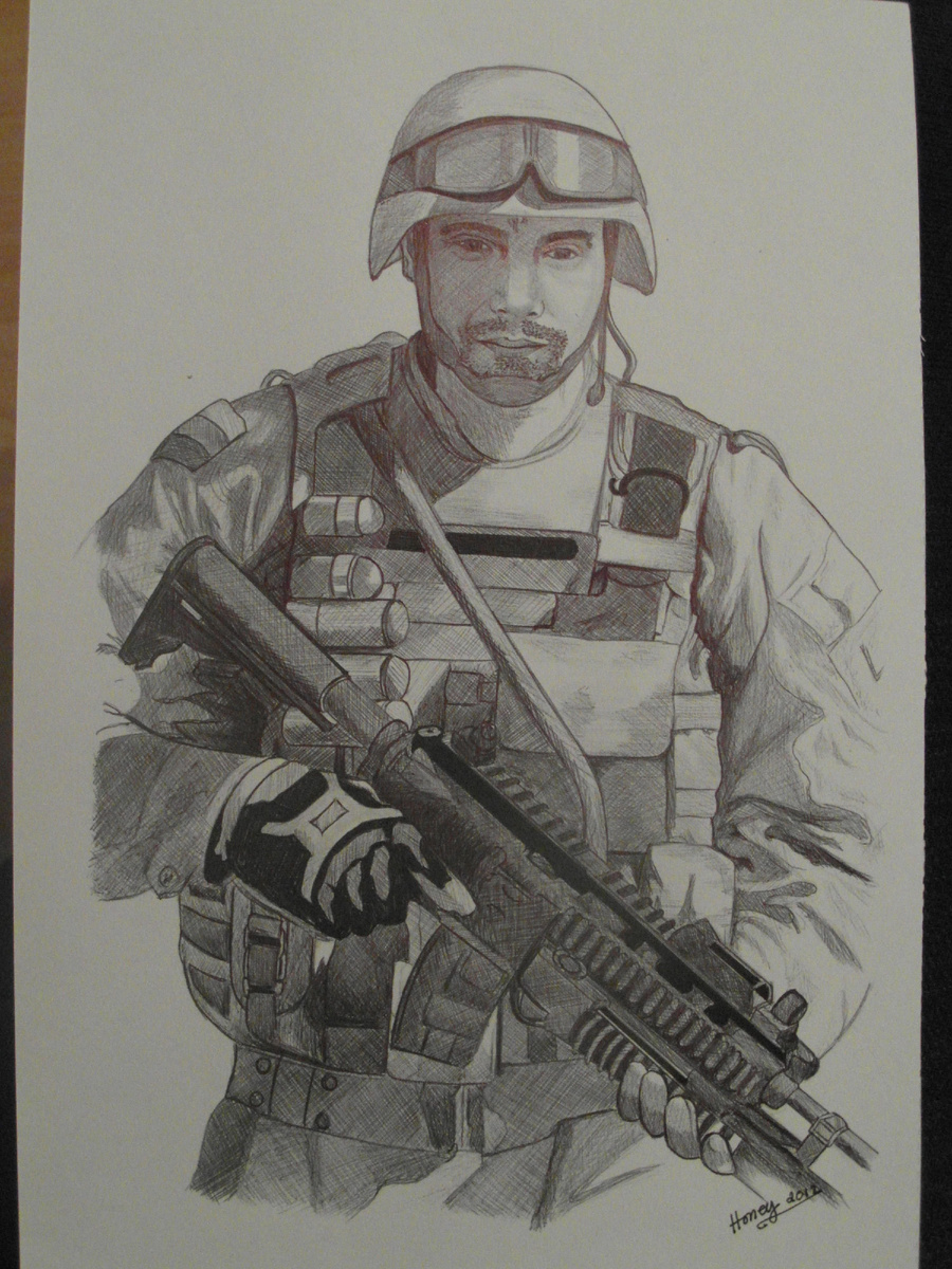 Русский солдат. Рисунок с интернета.