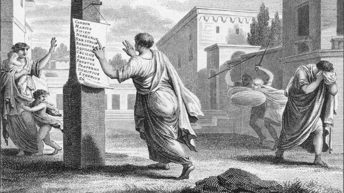 Проскрипционные списки, которых все так боялись и думали, что они канут в лету вместе с окончанием правления Суллы, вновь вошли в моду.