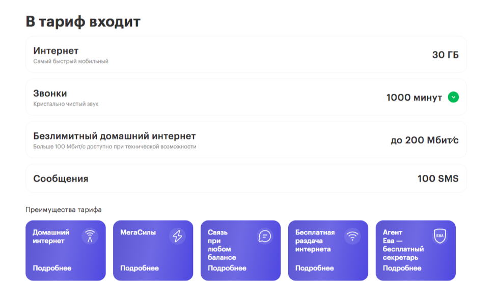 характеристики 