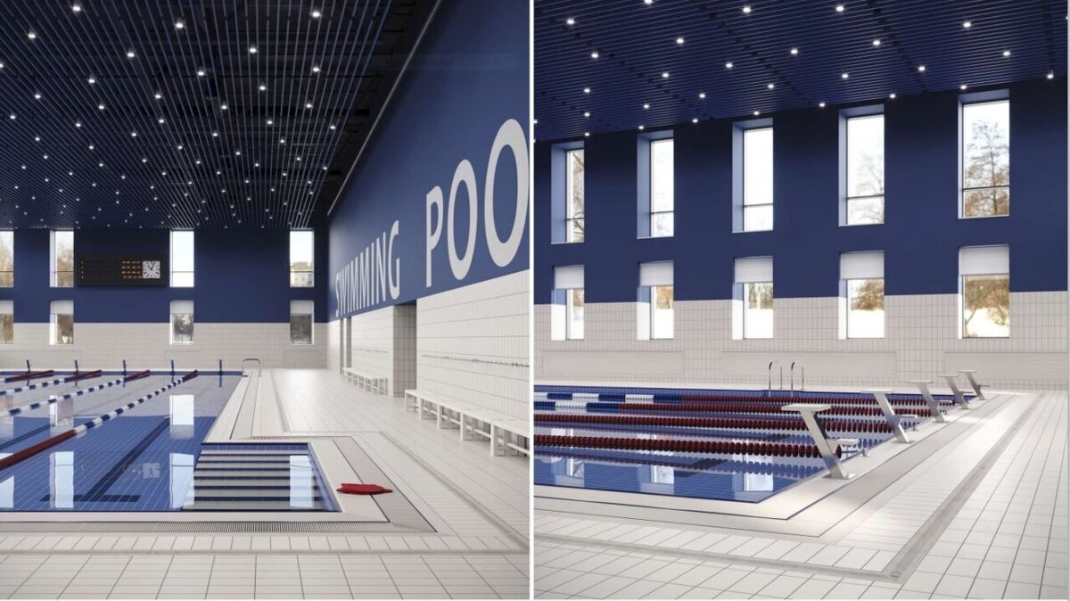    дизайн-проект бассейна в новой школе на Суворовском // фото: телеграм-канал сити-менеджера Ростова Алексея Логвиненко