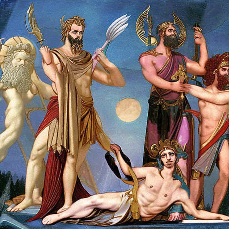Борьба богов олимпийцев с титанами