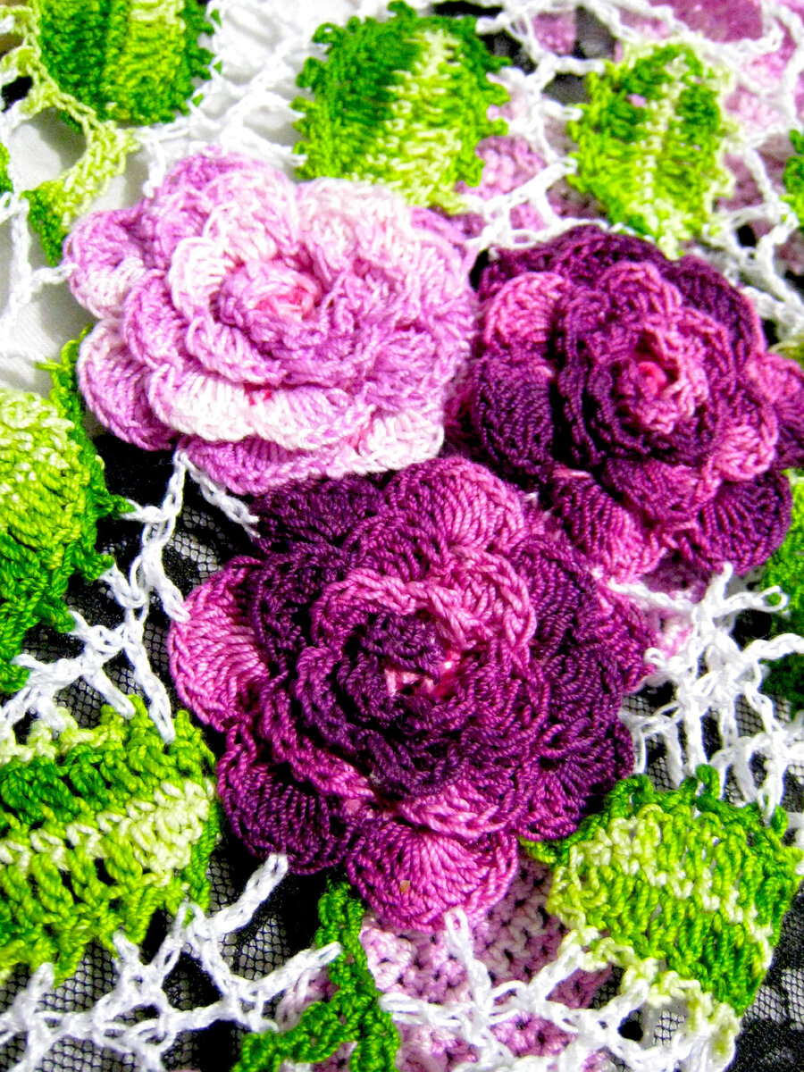 ЦВЕТОЧНОЕ ЛЕНТОЧНОЕ КРУЖЕВО вязание крючком КАЙМА Crochet Lace Floral Ribbon Tape Tutorial