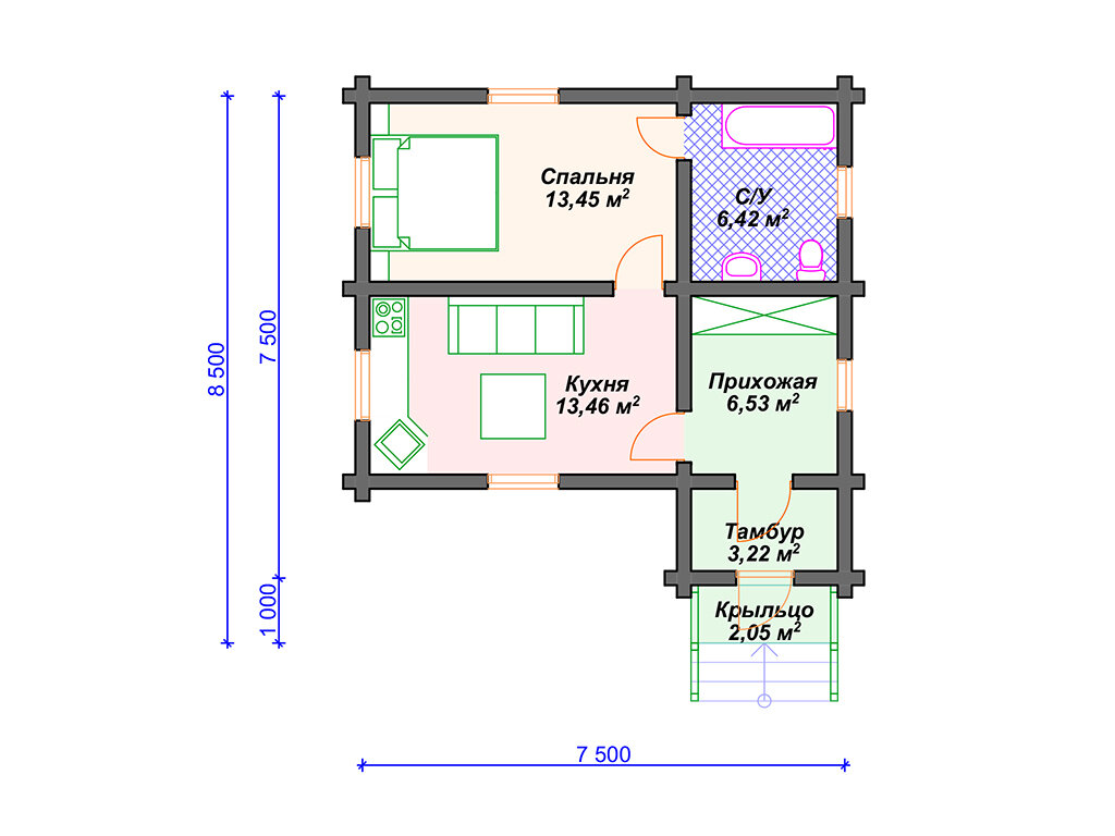 Модульный дом Smart 40 кв. м — Prefab Homes