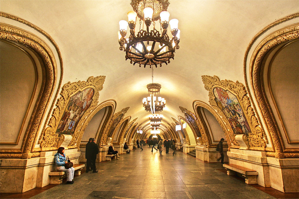 Московский метрополитен. Станция метро Киевская. Фото взято из открытых источников.
