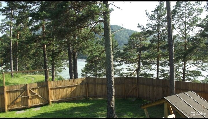 Территория нашего домика, сразу за забором р. Катунь