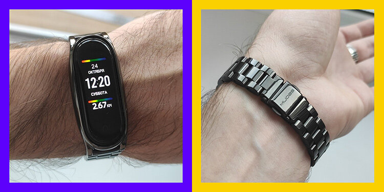 Металлический браслет для Xiaomi Mi Band 3, 4 или 5