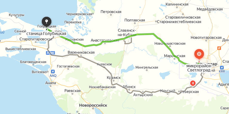 Расстояние голубицкая. Краснодар Голубицкая на карте. Новороссийск Голубицкая маршрут.