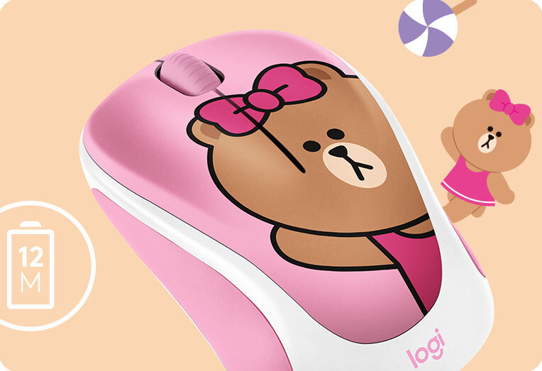 Беспроводная Мышь Logitech Line Friends mouse (Сhoco)