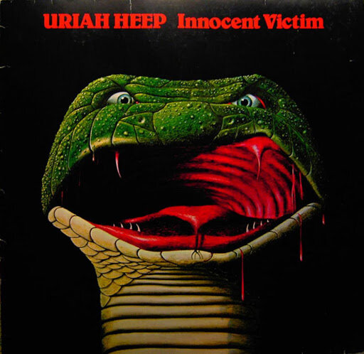 Знаменитая обложка диска Innocent Victim (1977), нарисованная Джоном Холмсом.