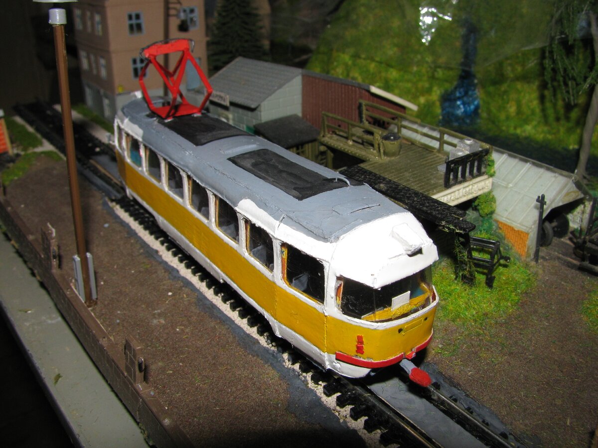 Модель вагона Т-3 сзади