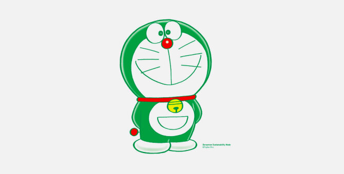 И даже окрасился в зеленый цвет