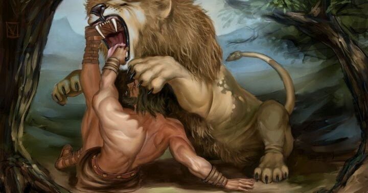 Битва Геракла с Немейским львом 