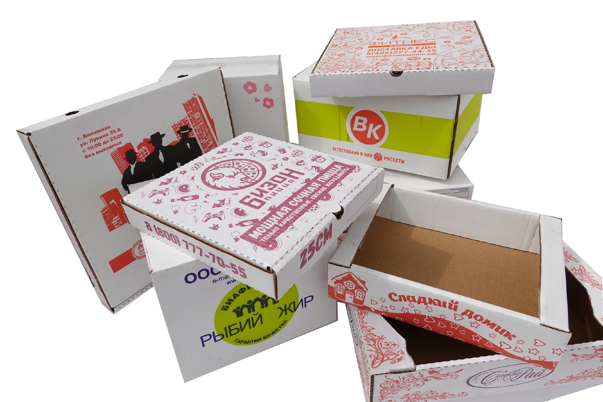 Картонные коробки с печатью