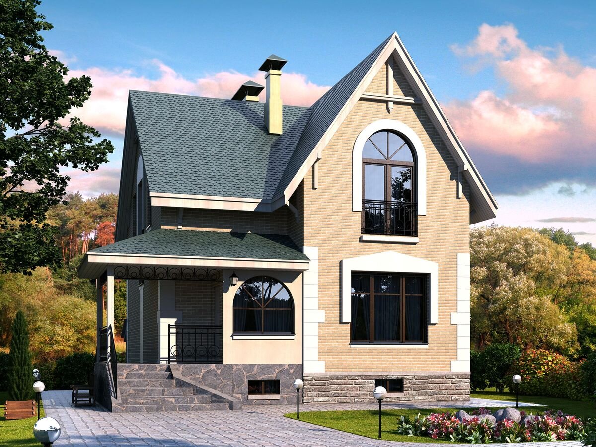 НА СЛАЙД ШОУ: Проект дома 103АС с цокольным этажом