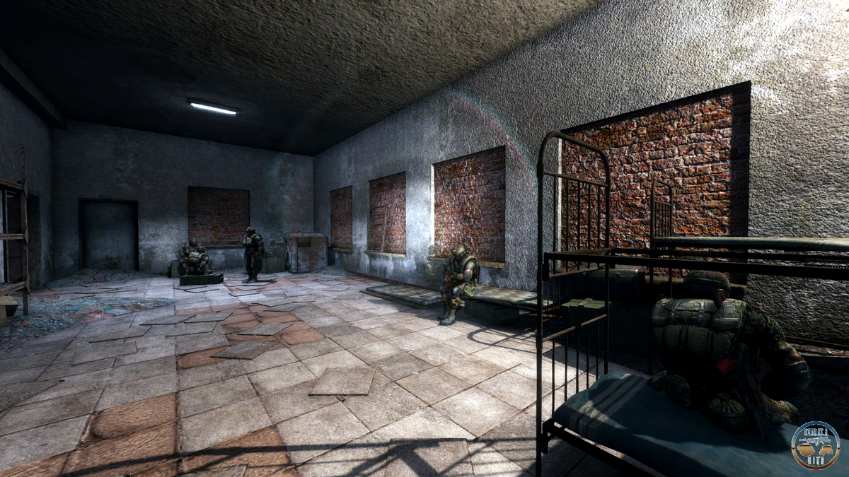 Сразу после прибытия Дегтярева в Припять, военных в прачечной гораздо больше, чем в конце прохождения игры.