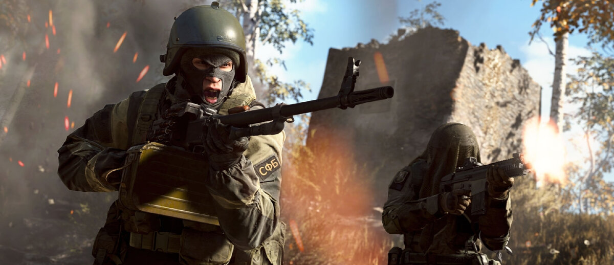 Кадр из игры Call of Duty