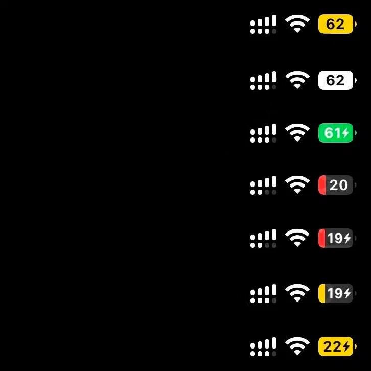 Новые индикаторы батареи iPhone на iOS 16 beta 5.