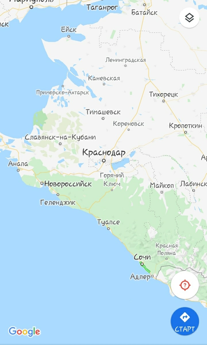 Начинаем просматривать карту.