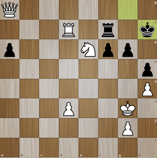 мат в 2 хода. Концовка основного доигрывания партии