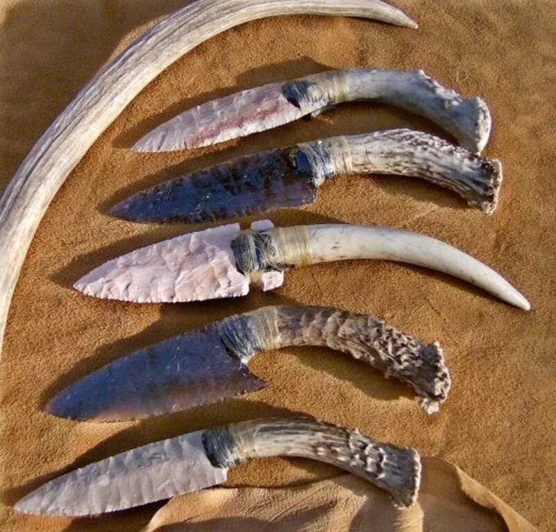 Ножи из камня и кости