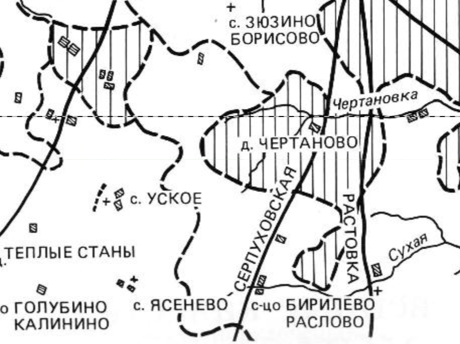 Карта местности 1690 года. С сайта www.retromap.ru.